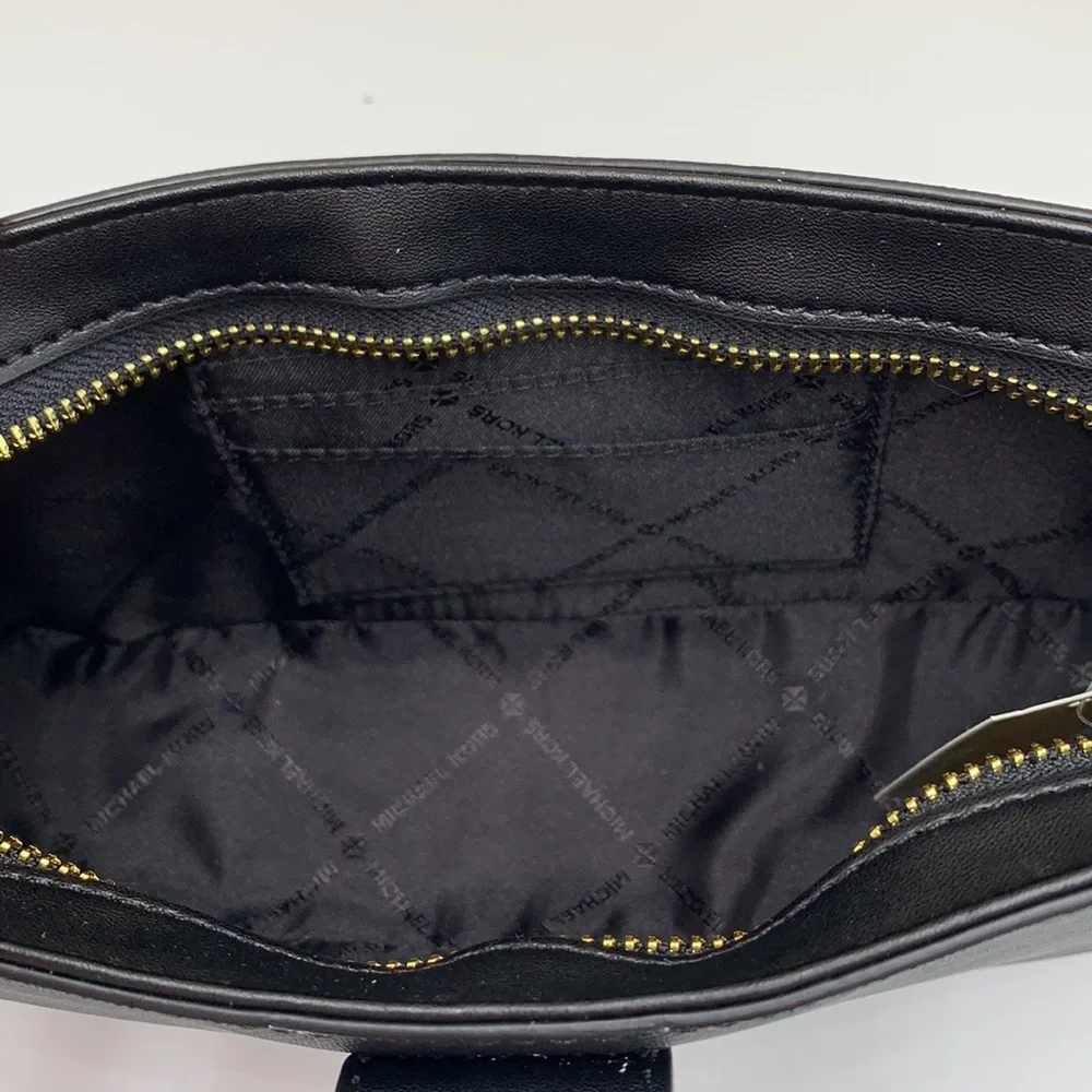 MICHAEL KORS Carmen Small Shoulder Pochette Bag Black NWT